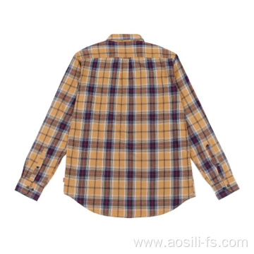 Custom Men's Long Sleeve Woven Shirts in autumn